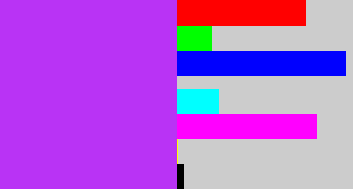 Hex color #b933f5 - electric purple