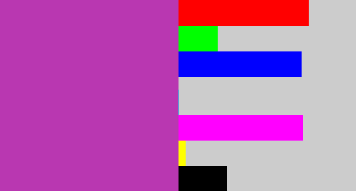 Hex color #b937b1 - purpley pink
