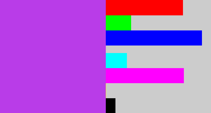 Hex color #b93ce8 - lightish purple