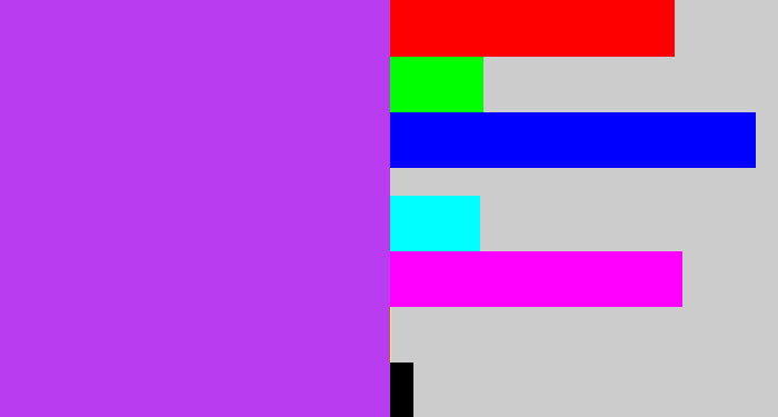 Hex color #b93cf0 - lightish purple