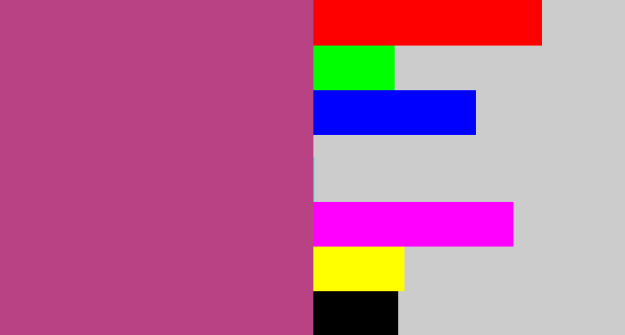 Hex color #b94284 - dark pink