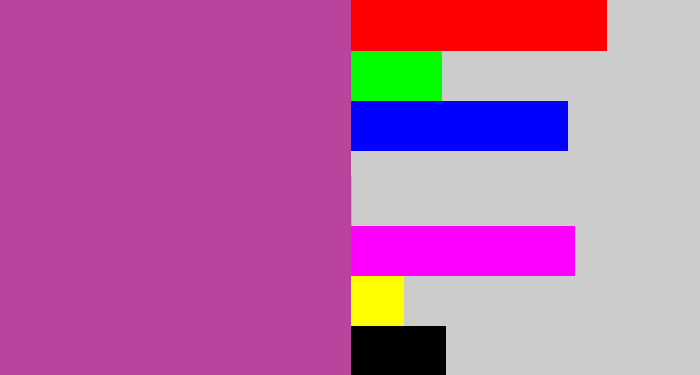 Hex color #b9439d - ugly purple