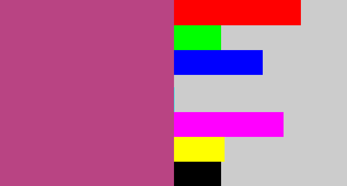 Hex color #b94483 - dark pink