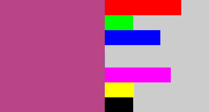 Hex color #b94486 - dark pink