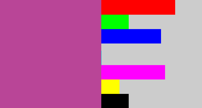 Hex color #b94597 - ugly purple