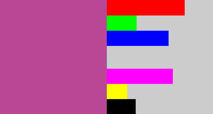 Hex color #b94795 - ugly purple