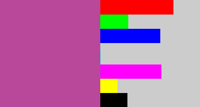 Hex color #b9489a - ugly purple