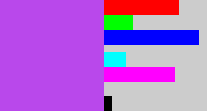Hex color #b948eb - lightish purple