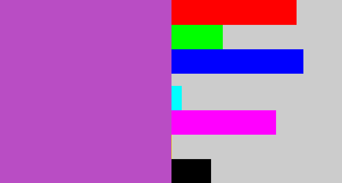 Hex color #b94dc4 - pinky purple