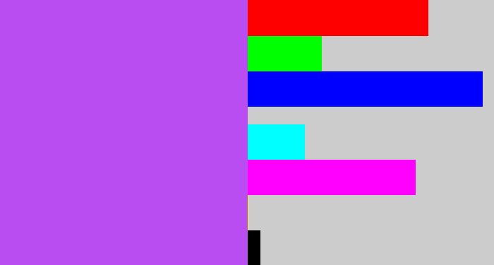 Hex color #b94df1 - lightish purple