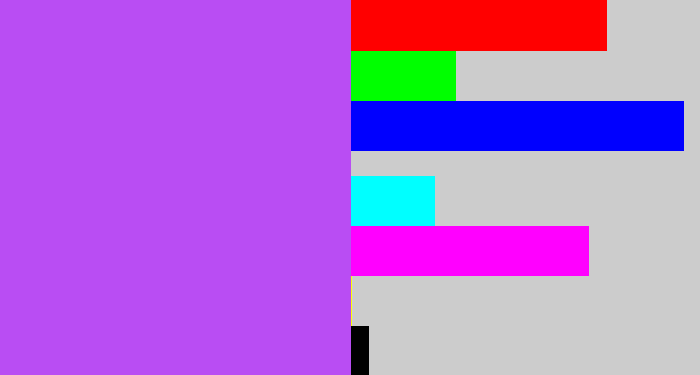 Hex color #b94df3 - lighter purple