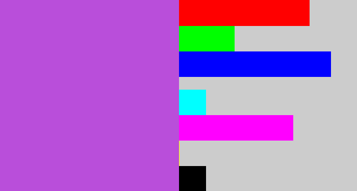 Hex color #b94eda - lightish purple