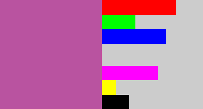 Hex color #b953a0 - ugly purple