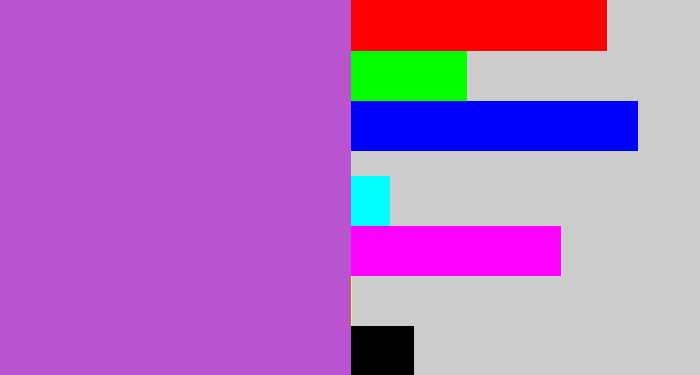 Hex color #b953d0 - pinky purple