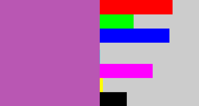 Hex color #b957b3 - pinky purple
