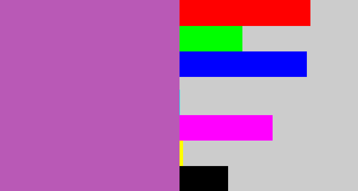 Hex color #b959b6 - pinky purple