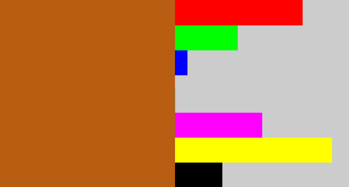Hex color #b95d12 - orangish brown