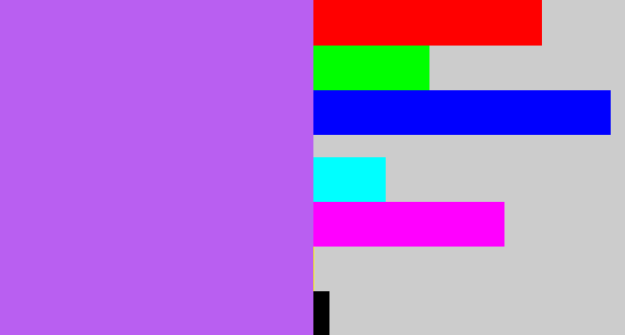 Hex color #b95ff1 - light urple