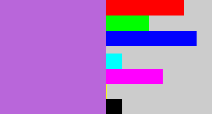 Hex color #b966da - light urple