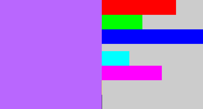 Hex color #b967fe - easter purple
