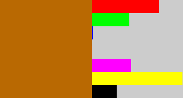 Hex color #b96902 - brown orange