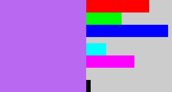 Hex color #b969f1 - light urple