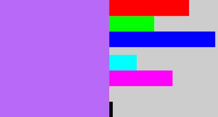 Hex color #b969f8 - light urple