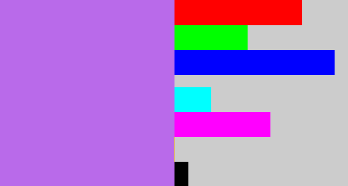 Hex color #b96aea - light urple