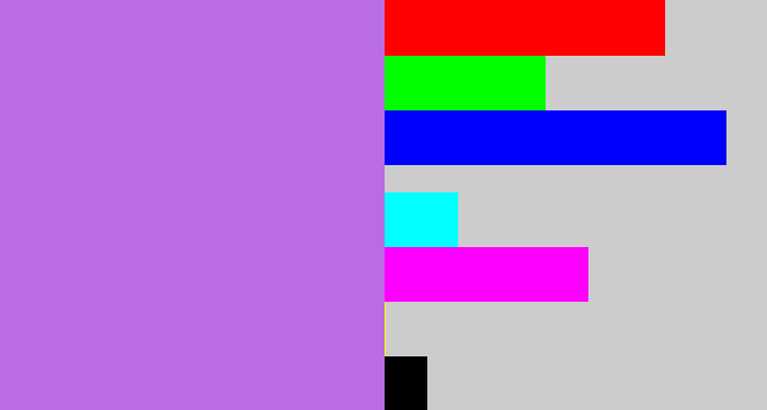 Hex color #b96ce4 - light urple