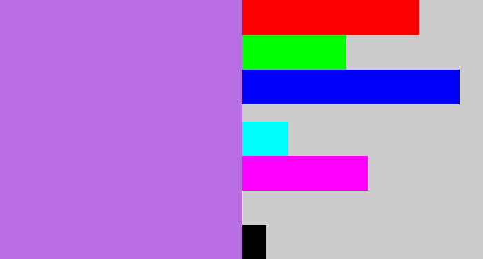 Hex color #b96de5 - light urple