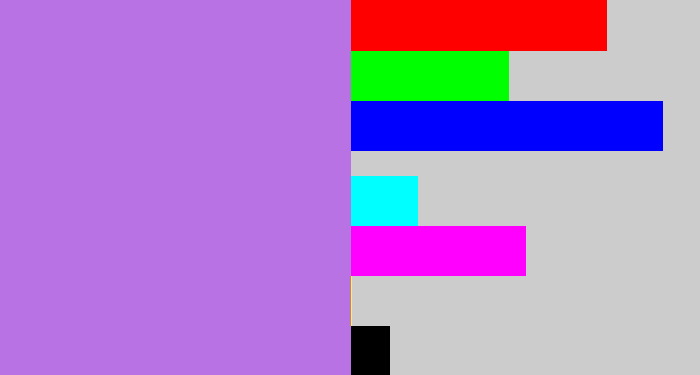 Hex color #b972e3 - light urple