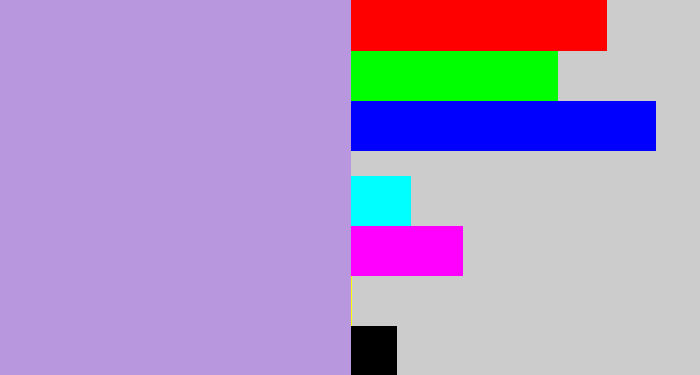 Hex color #b997df - pale purple