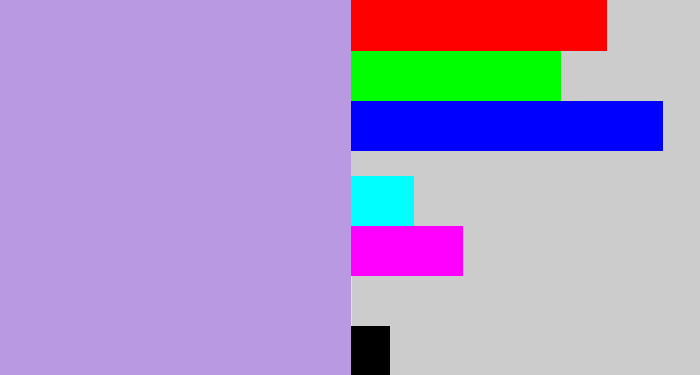 Hex color #b99ae2 - pale purple