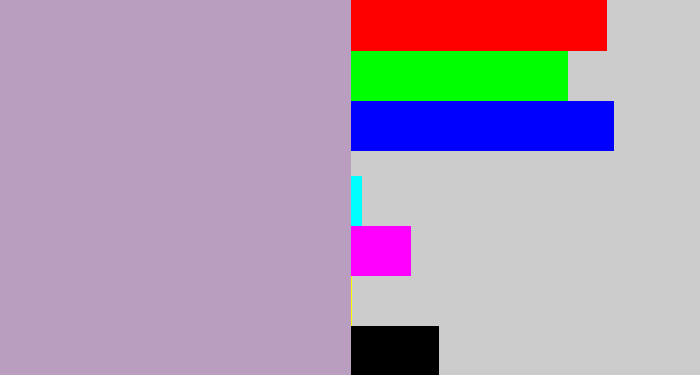 Hex color #b99ebf - pale purple