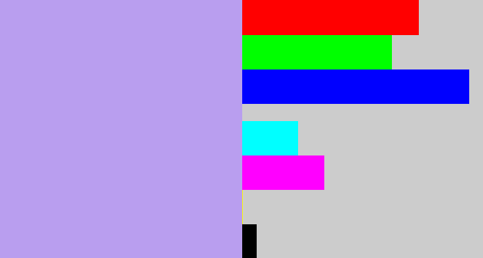 Hex color #b99eef - lavender