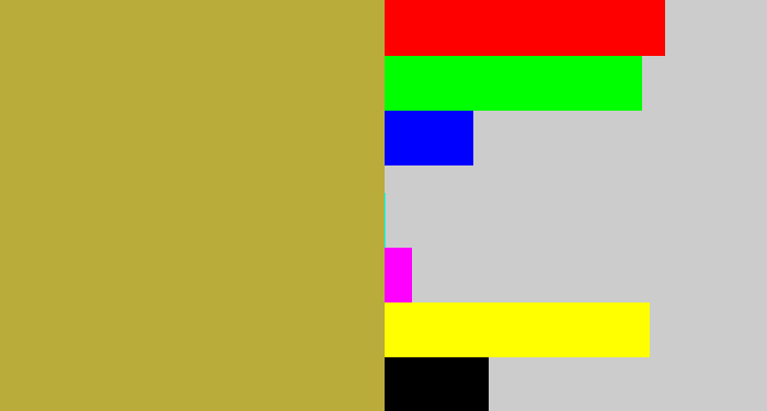 Hex color #b9ac3a - booger