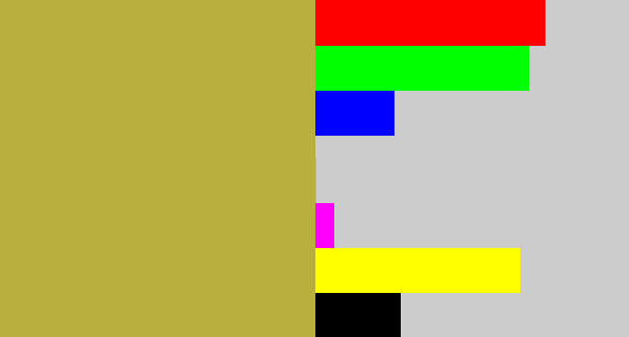 Hex color #b9ae40 - booger