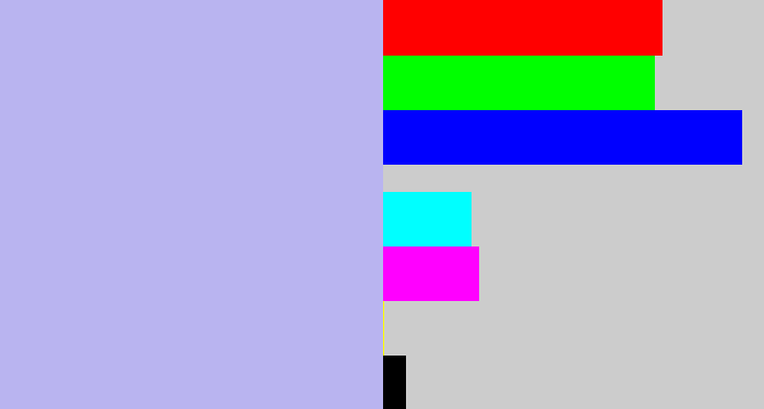 Hex color #b9b4f0 - light periwinkle