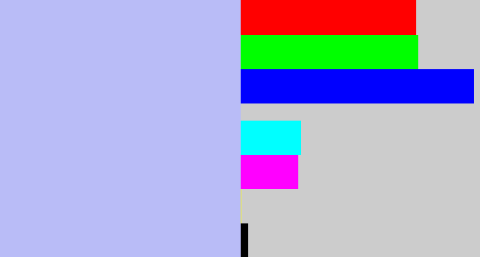 Hex color #b9bcf7 - light periwinkle