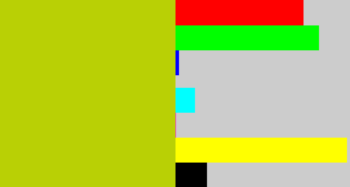 Hex color #b9d005 - green/yellow
