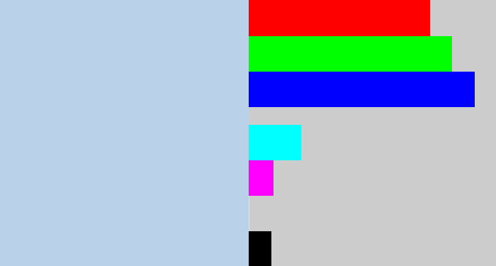 Hex color #b9d1e9 - light blue grey