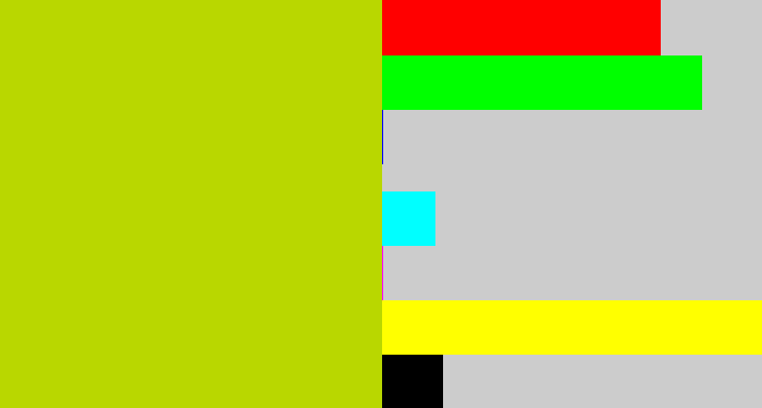 Hex color #b9d700 - green/yellow