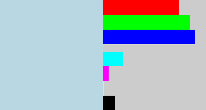 Hex color #b9d7e3 - light blue grey