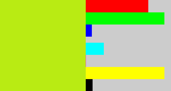Hex color #b9eb13 - yellowgreen