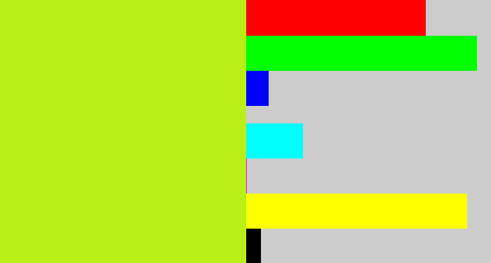 Hex color #b9ef17 - yellowgreen