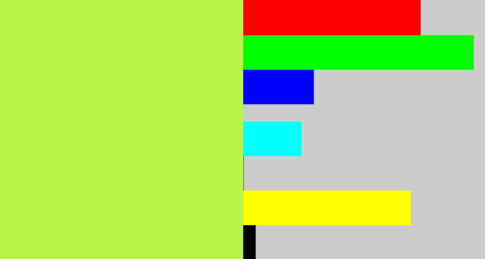 Hex color #b9f34b - yellow/green