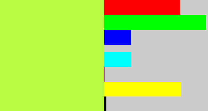 Hex color #b9fa42 - yellow/green
