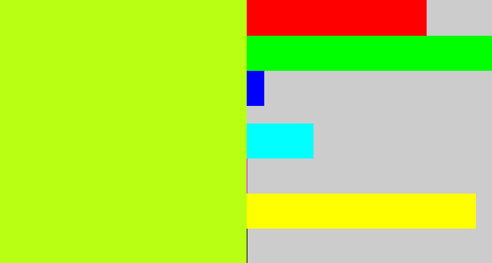 Hex color #b9ff13 - yellowgreen