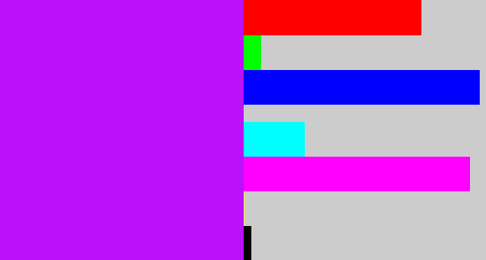Hex color #ba11f8 - neon purple