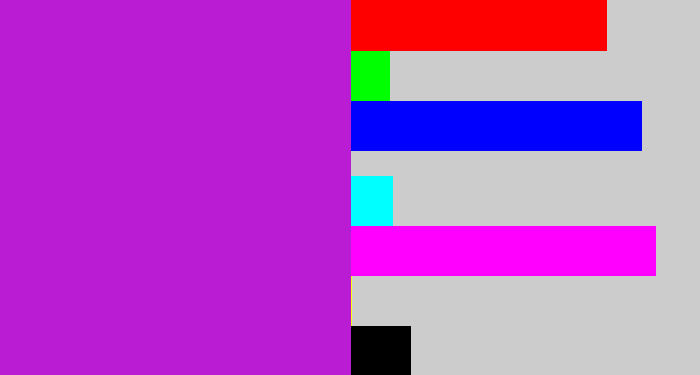Hex color #ba1cd4 - vibrant purple